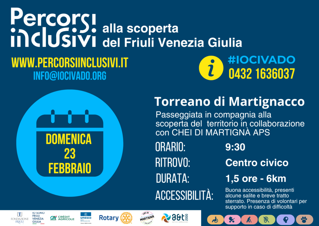 Locandina evento di Martignacco. Le info riportate sono presenti anche nel testo che segue.